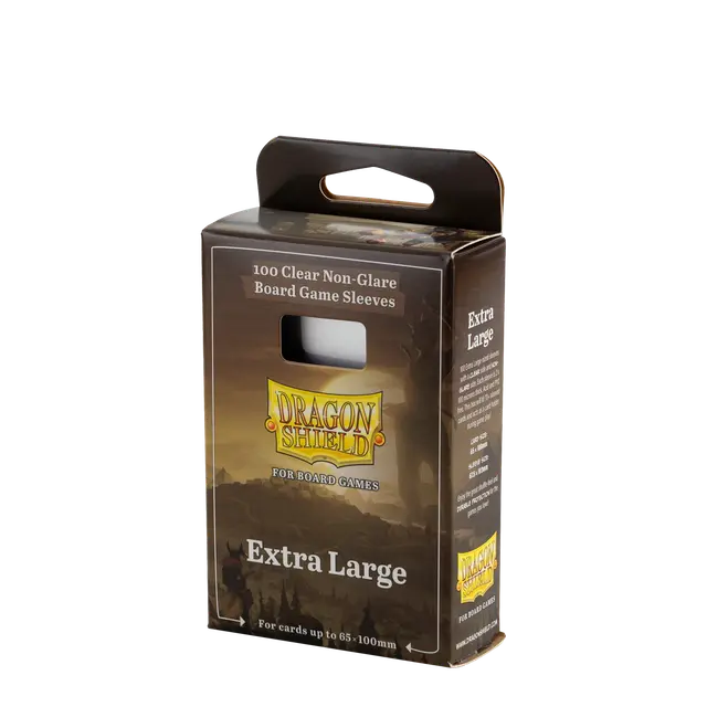 Dragon Shield - 100 Board Game Sleeves: Clear/Non-Glare - Extra Large (65x100)