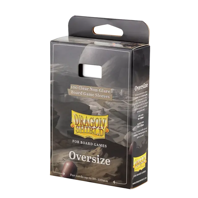 Dragon Shield - 100 Board Game Sleeves: Clear/Non-Glare - Oversize (80x120)