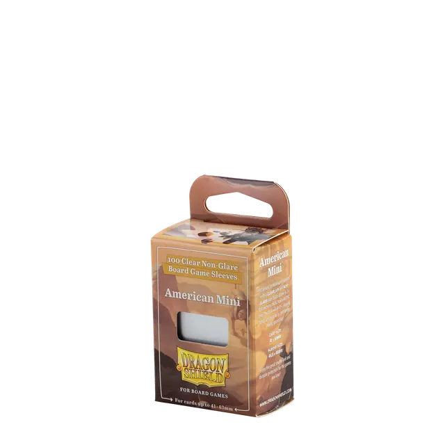 Dragon Shield - 100 Board Game Sleeves: Clear/Non-Glare - American Mini (41x63)