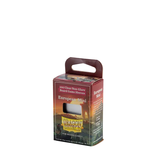 Dragon Shield - 100 Board Game Sleeves: Clear/Non-Glare - European Mini (45x68)