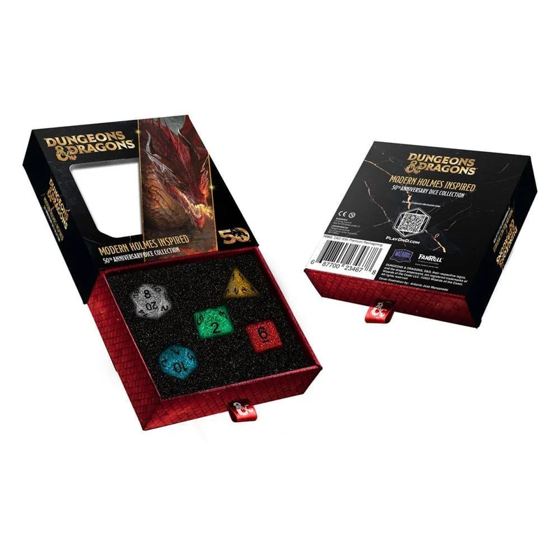 Dungeons & Dragons Dice Set 50th Anniversary - Modern Holmes Inspired