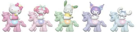Sanrio Equestrian Series Mini Figures - Hello Kitty och Vänner Blind Box Display (12)