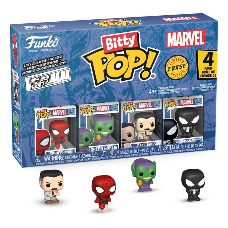 Spider-Man Bitty POP! Figur 4-Pack Series 1 - Mini Samling