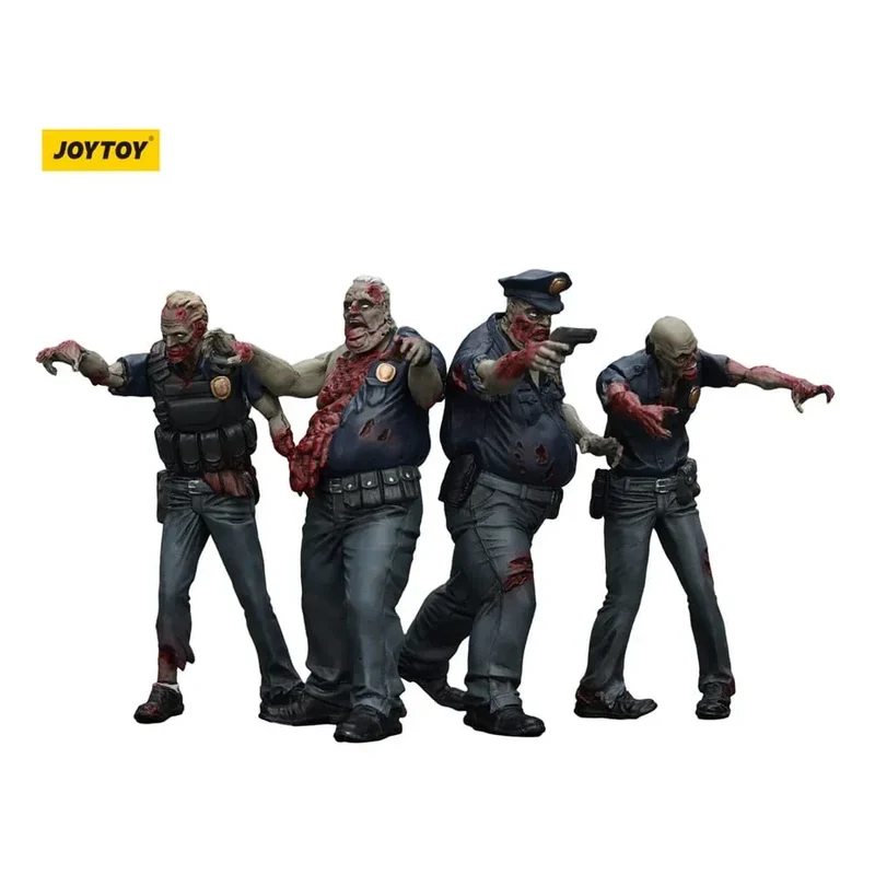 Zombie Dark Source Action Figurr 4-Pack Police (Male) 8 cm