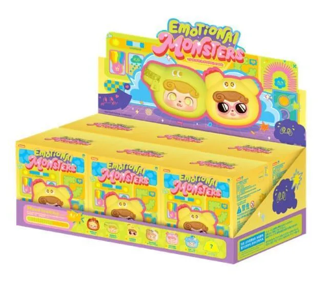 QKid: Emotionella Håriga Monster Serie Blind Box Hörlursväska 8 cm Utställning (6)