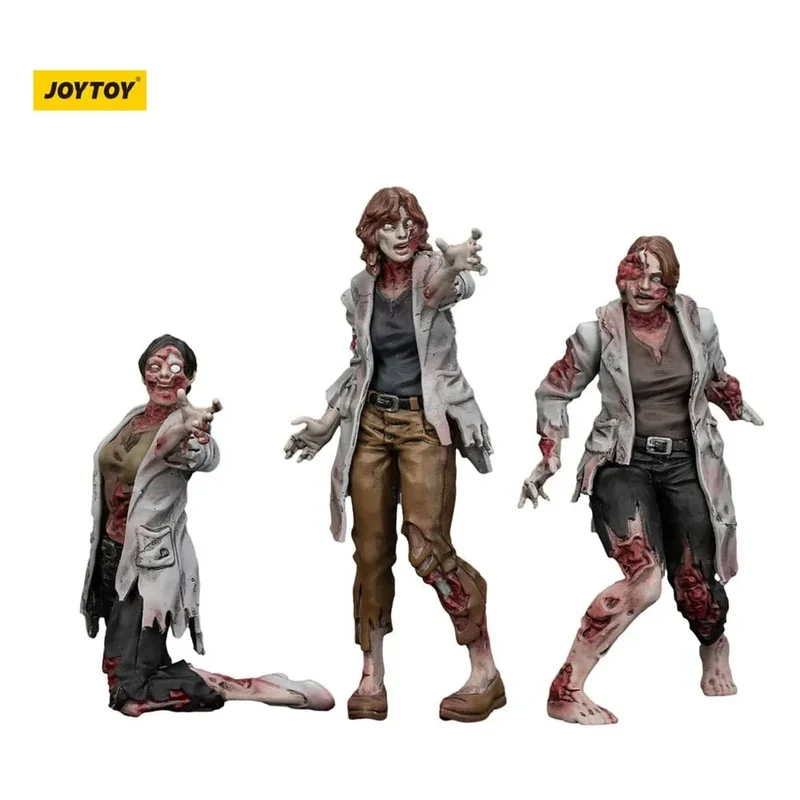 Zombie Dark Source Action Figurr 3-Pack Scientists (Female) 8 cm