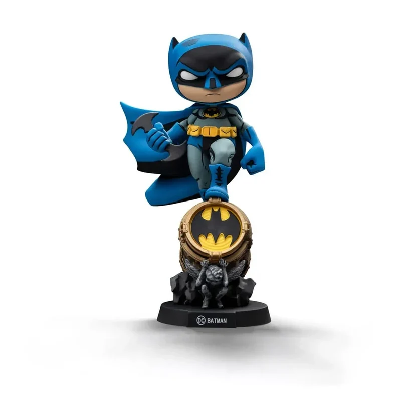 Batman Mini Co. PVC Figur Batman på Bat-Signal (Blå Variant) 15 cm