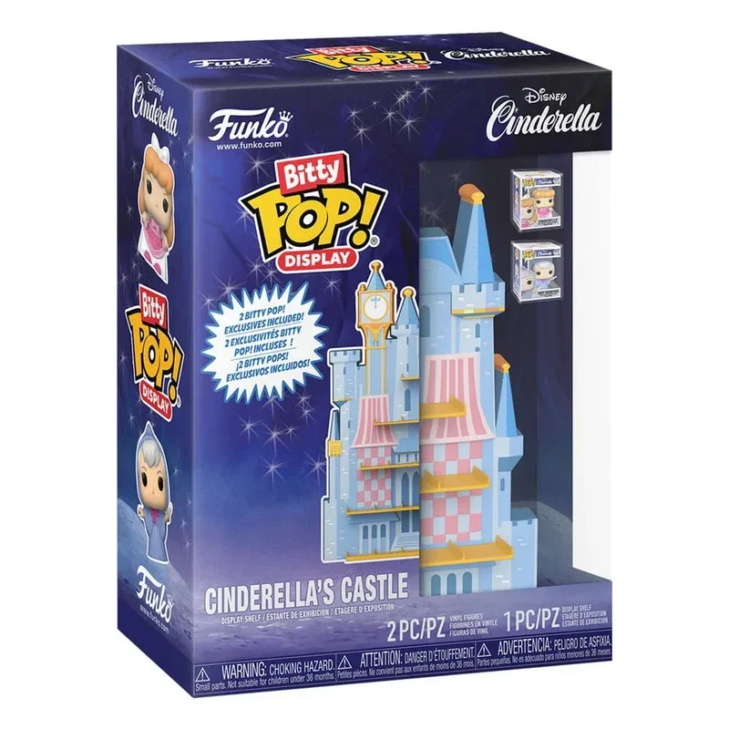 Disney Bitty POP! Display med Cinderella's Castle och 2 Figurer