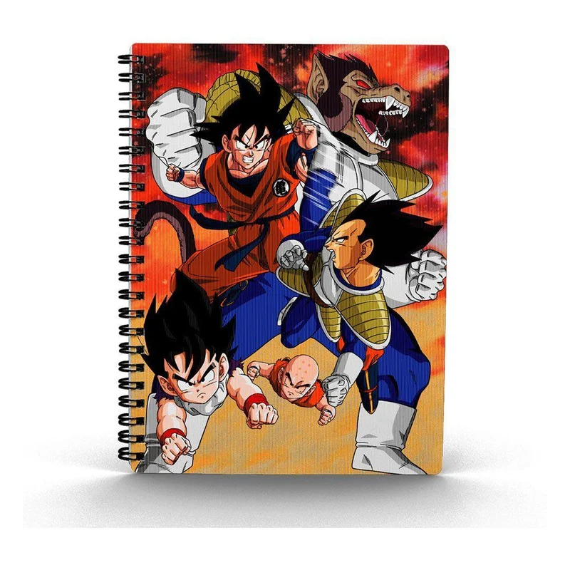 Dragon Ball Z Anteckningsbok med 3D-Effekt Goku vs Vegeta