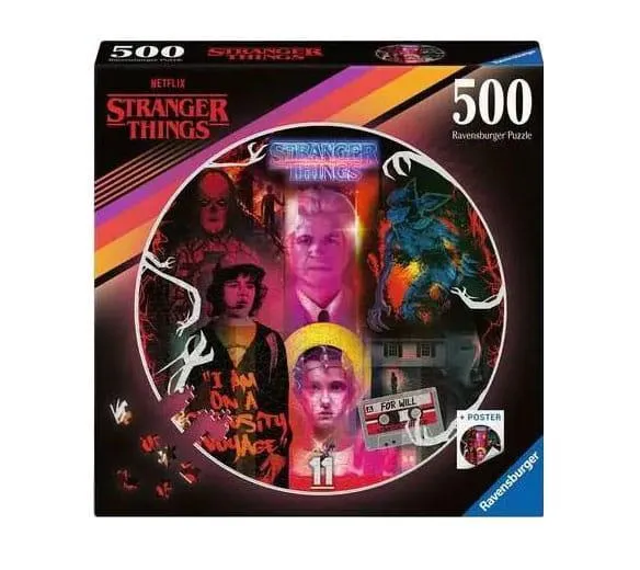 Stranger Things Rund Jigsaw Puzzle - Friends Don't Lie (500 bitar)