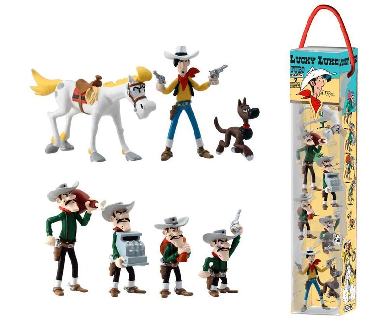 Lucky Luke Mini Figurer 7-Pack