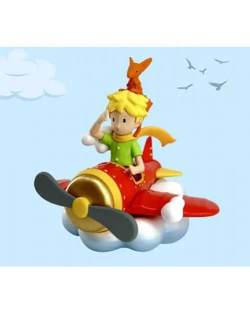 Den Lille Prinsen Figur - Lille Prinsen & Räven i Flygplanet 7 cm