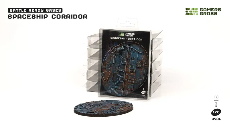 Gamers Grass - Battle Ready Bases - Spaceship Corridor - Oval 120mm (1st)