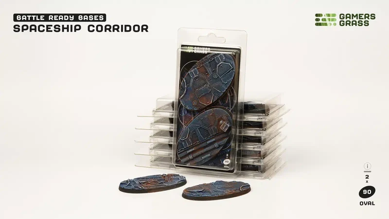 Gamers Grass - Battle Ready Bases - Spaceship Corridor - Oval 90mm (2st)