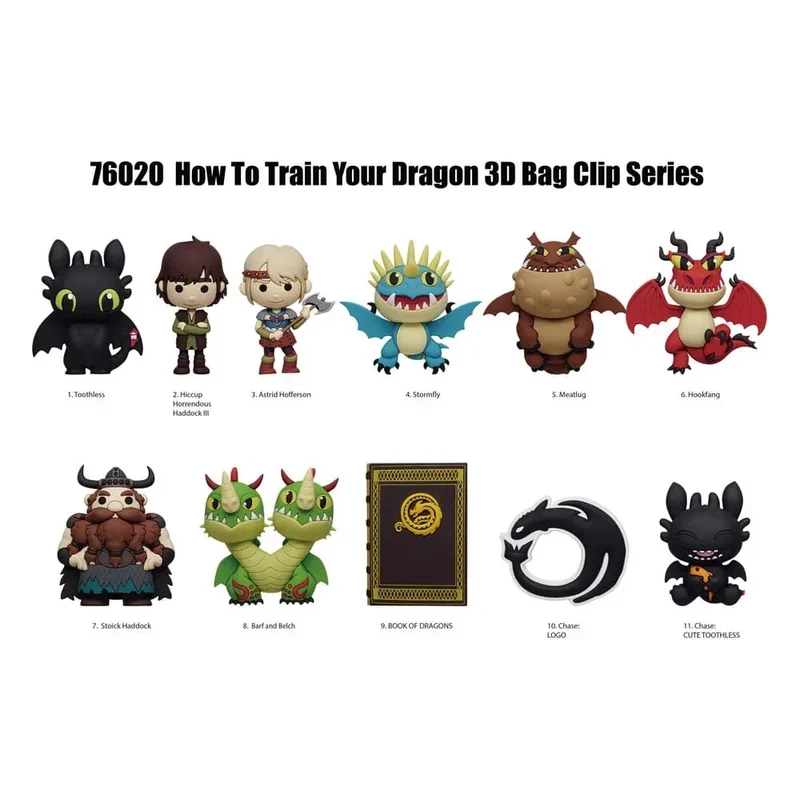Draktränaren 3D PVC Bag Clips 2025 Movie Display (24)