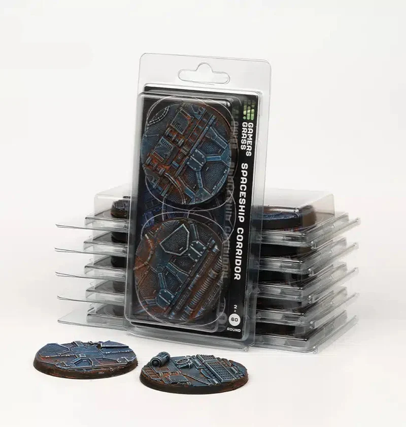 Gamers Grass - Battle Ready Bases - Spaceship Corridor - Round 60mm (2st)