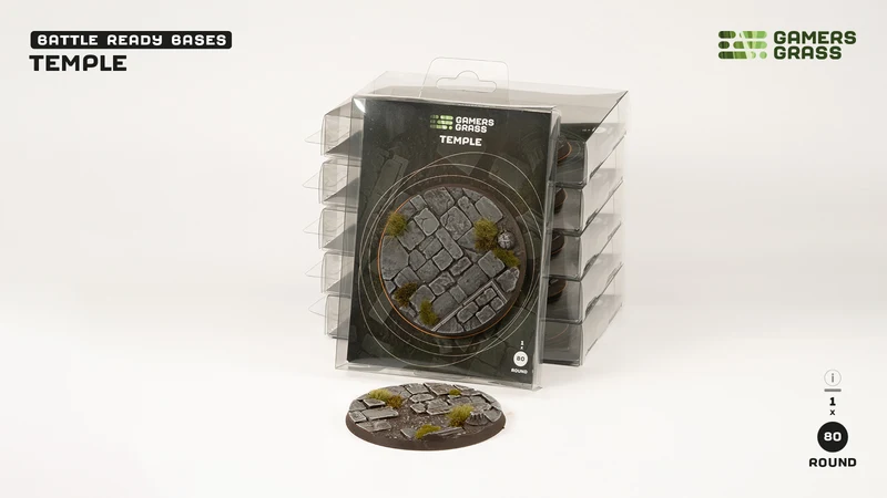Gamers Grass - Battle Ready Bases - Temple - Round 80mm (1st)