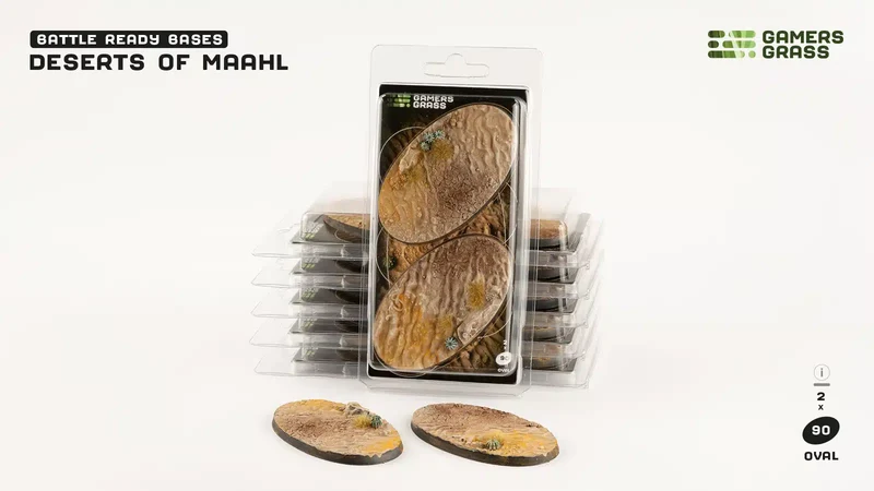 Gamers Grass - Battle Ready Bases - Deserts Of Maahl - Oval 90mm (2st)