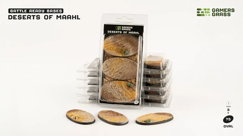 Gamers Grass - Battle Ready Bases - Deserts Of Maahl - Oval 75mm (3st)