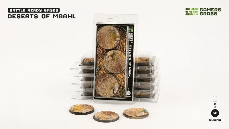Gamers Grass - Battle Ready Bases - Deserts Of Maahl - Round 50mm (3st)