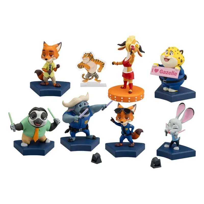 Zootopia Mini Egg Attack Blind Box Figurer - Concertserie 8 cm (6 stycken)