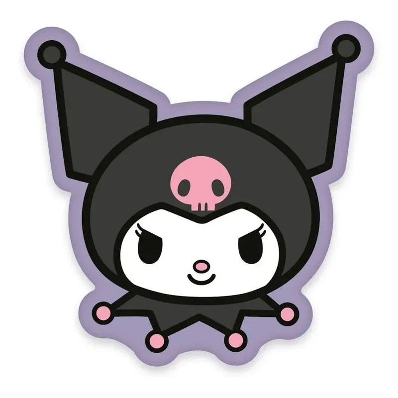 Sanrio Kuromi Ansikte Kudde 36 cm