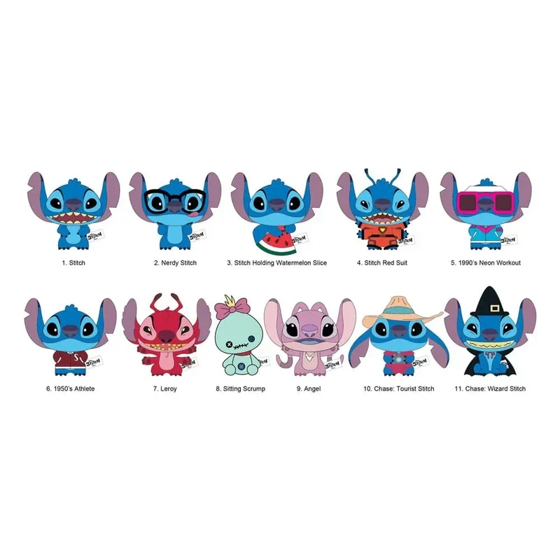 Lilo & Stitch Plush Bag Clips - Stitch Display (24)