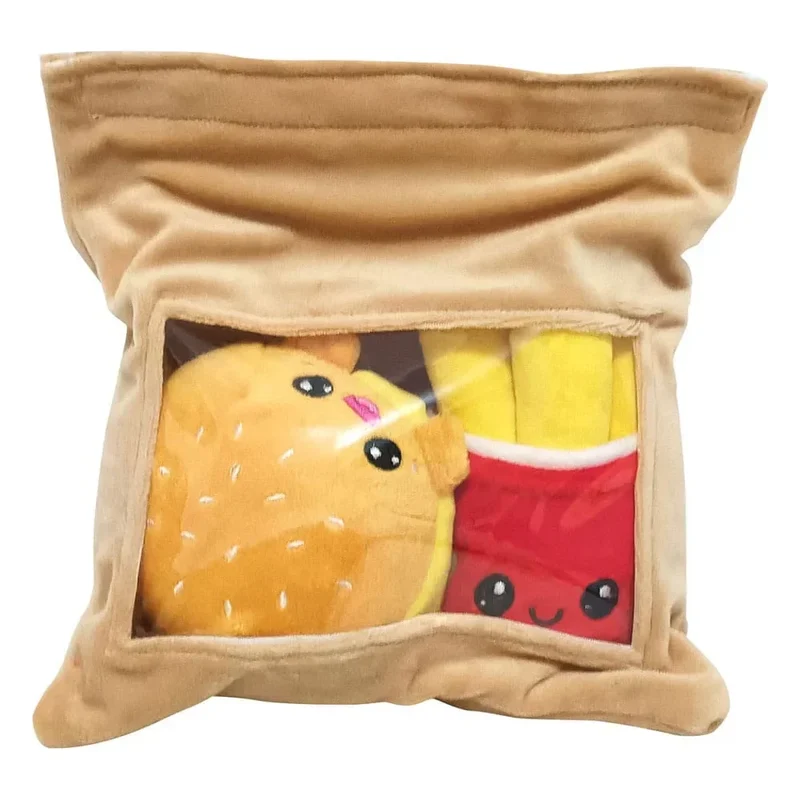 Yummis Together Gosedjur 2 Pack Burger & Fries i Take Away Bag 21 cm