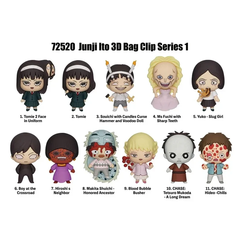 Junji Ito Collection PVC Bag Clips Serie 1 Display (24)