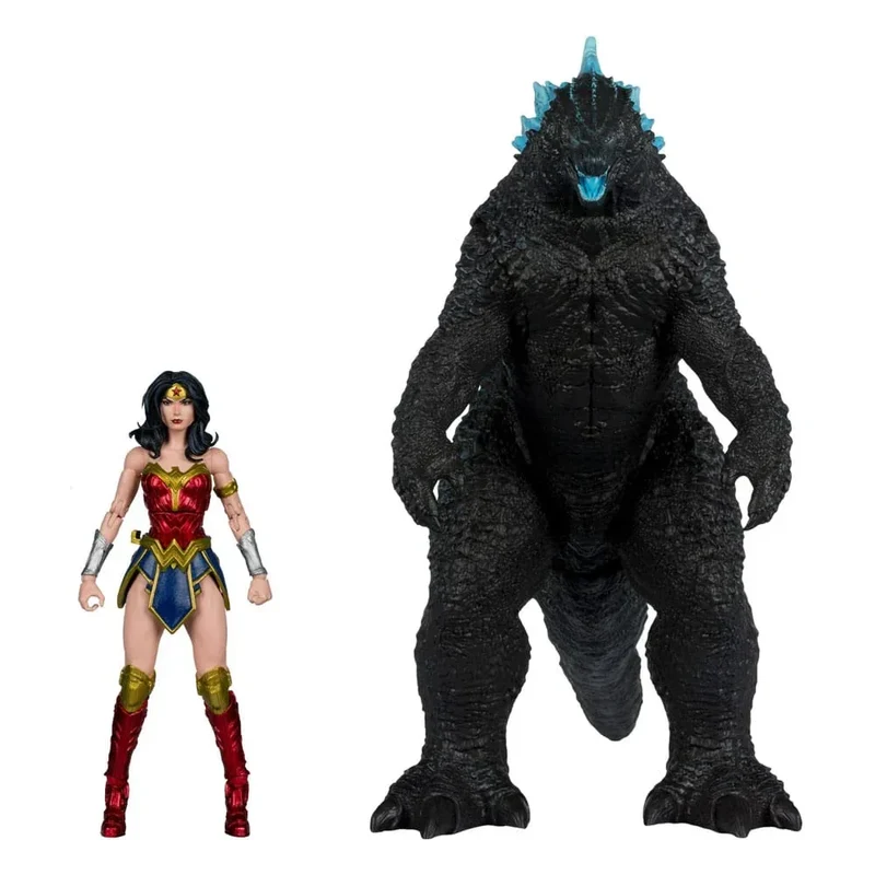 DC Justice League Monsterverse Action Figur 2-Pack: Wonder Woman vs. Atomic Blast Godzilla 18 cm