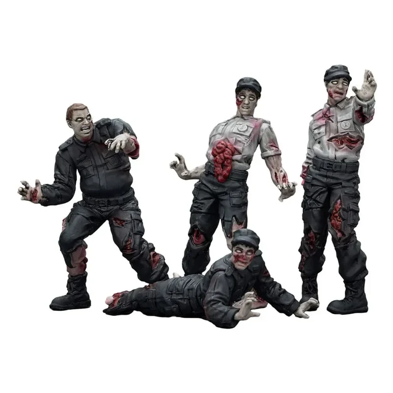 Zombie Dark Source Action Figurr 4-Pack Security Guards 8 cm