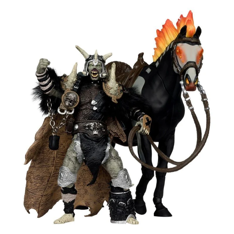 Spawn Actionfigur Bloodaxe med Häst - McFarlane Toys 30-årsjubileum