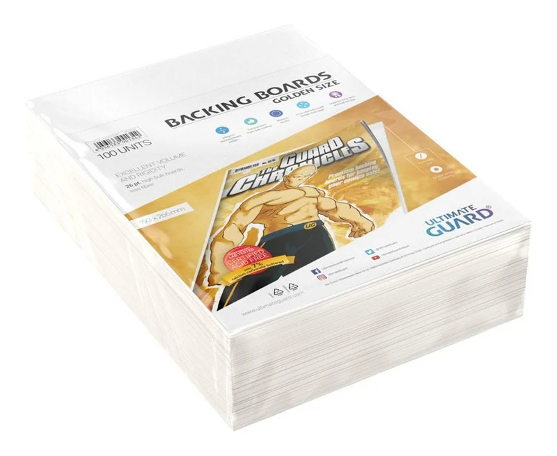 Ultimate Guard Comic Backing Boards - Guldstorlek (100-pack)